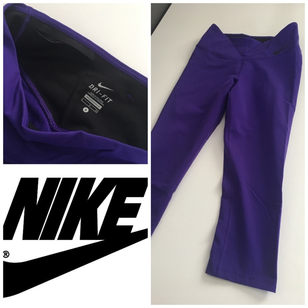 Nike Dri Fit Purple Capri Leggings